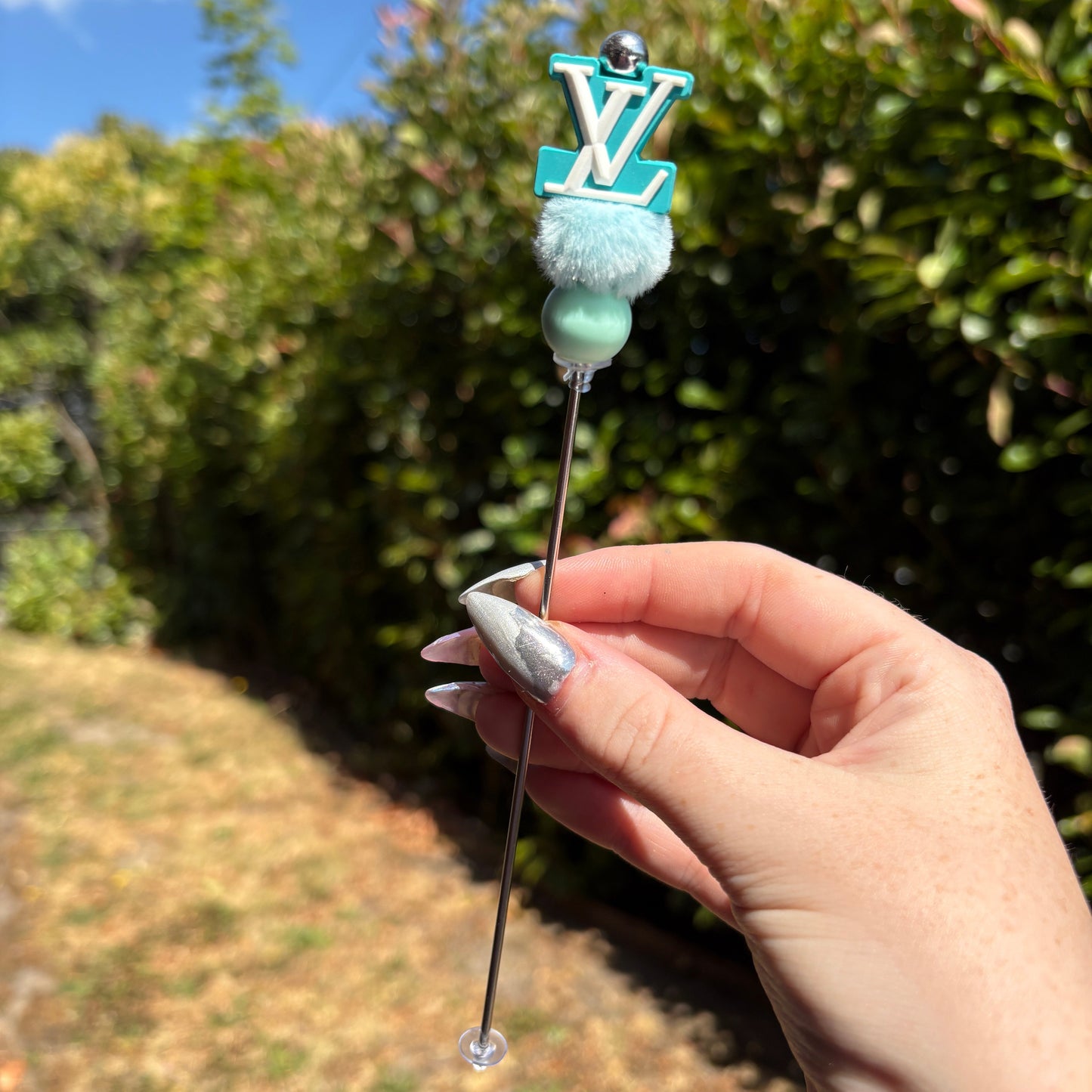 Teal LV Glitter Poker 20cm