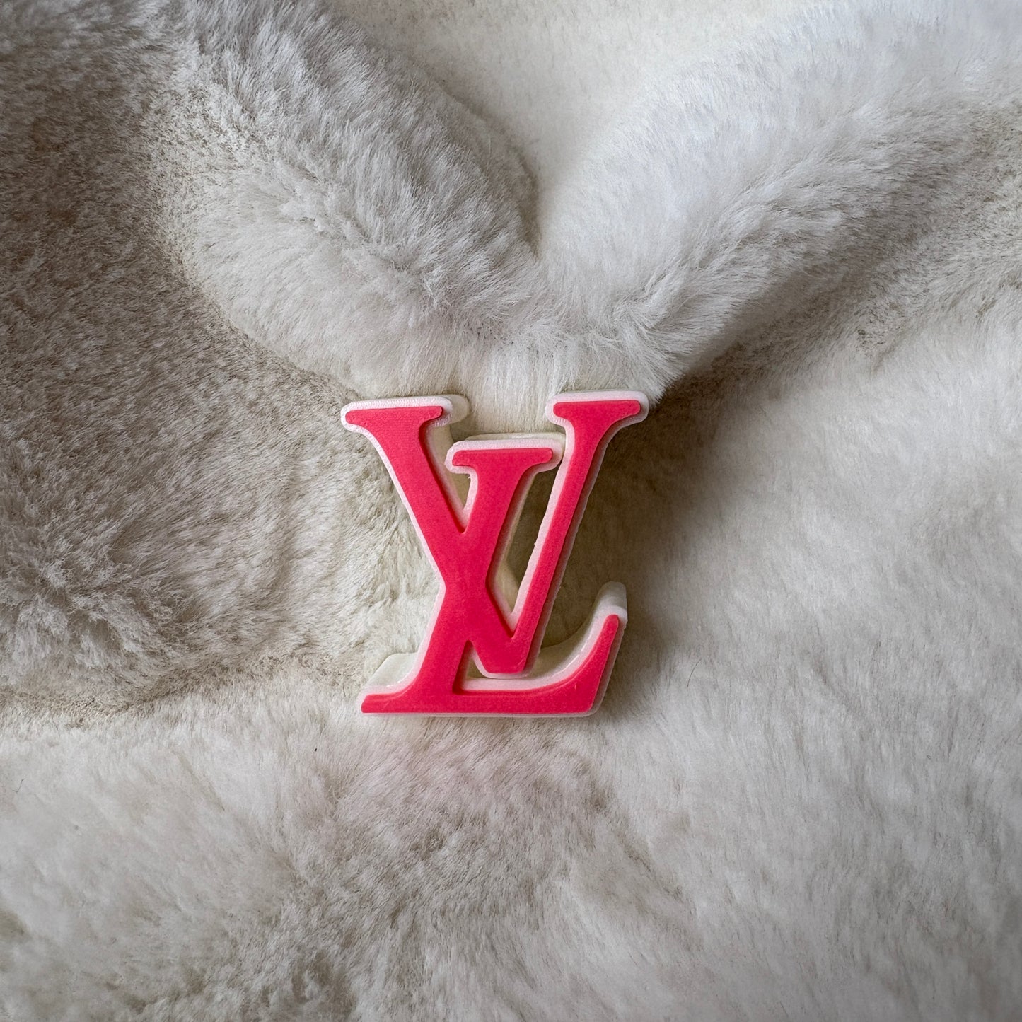 Straw Topper | Pink & White LV