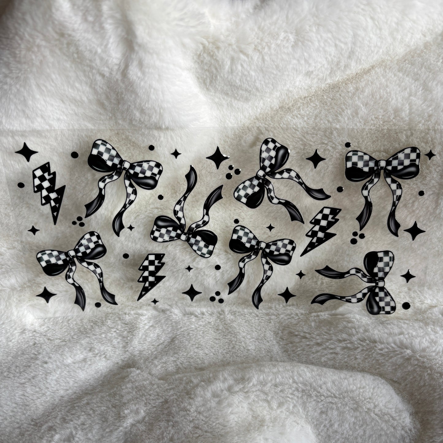 "Checkered Bows" UV DTF Wrap (C27)