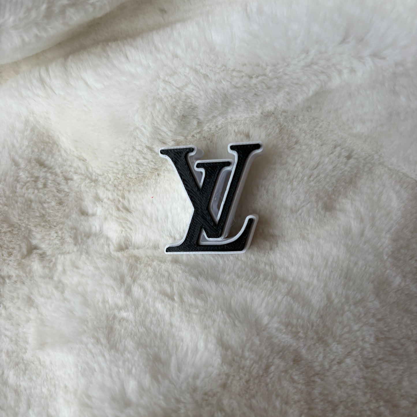 Straw Topper | Black & White LV