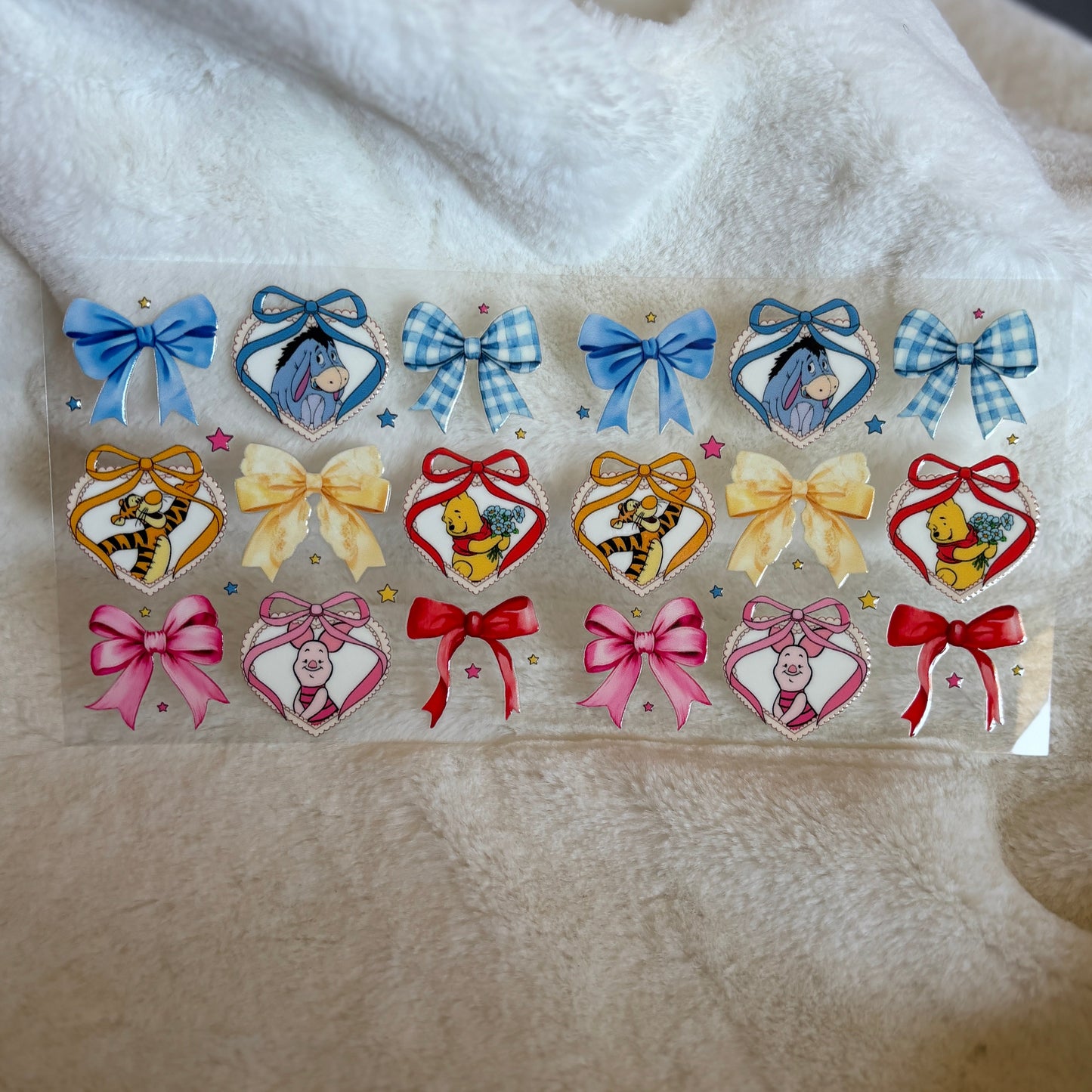 "Winnie & Friends Bows" UV DTF Wrap (C31)