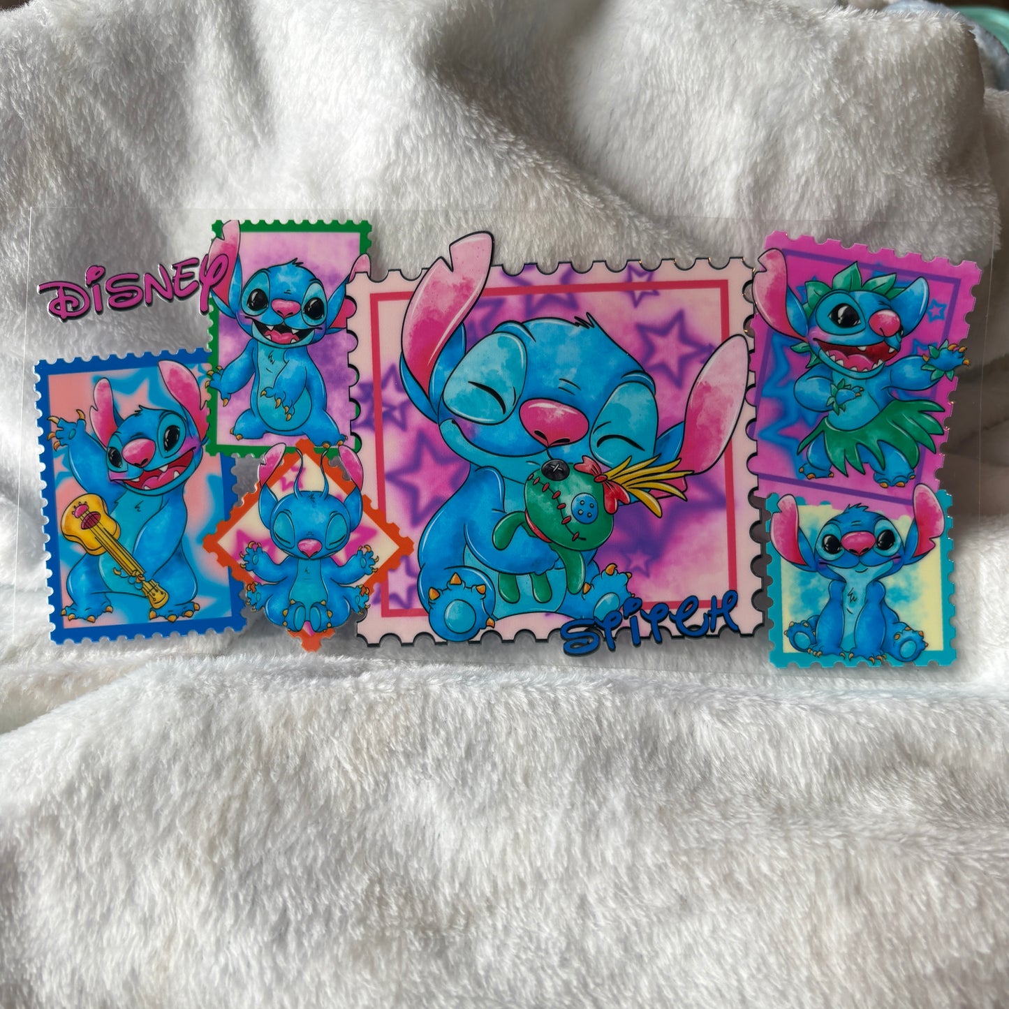 16oz UV DTF Wrap (Double Sided) | Blue Alien Stamps