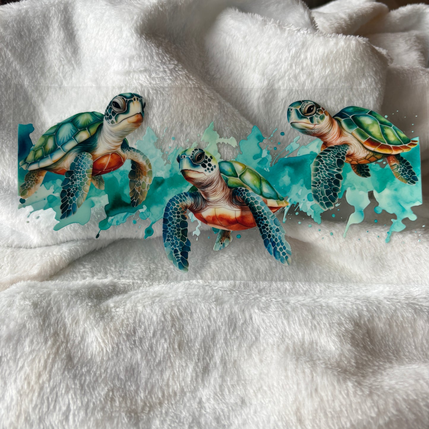 16oz UV DTF Wrap (Double Sided) | Turtles Teal