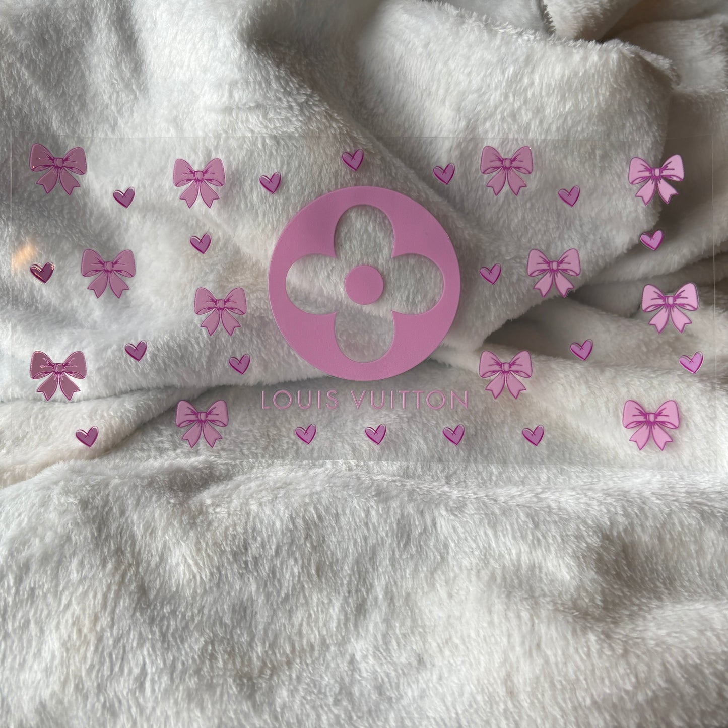 16oz UV DTF Wrap (Double Sided) | LV Bows Light Purple