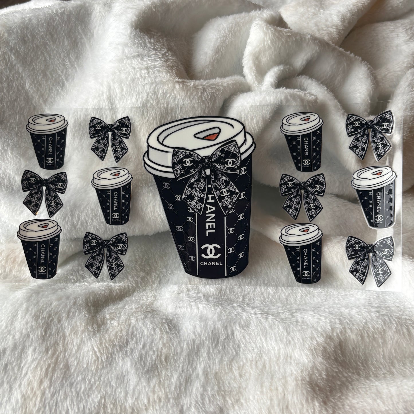 16oz UV DTF Wrap (Double Sided) | Black Coffee Cups Boujee