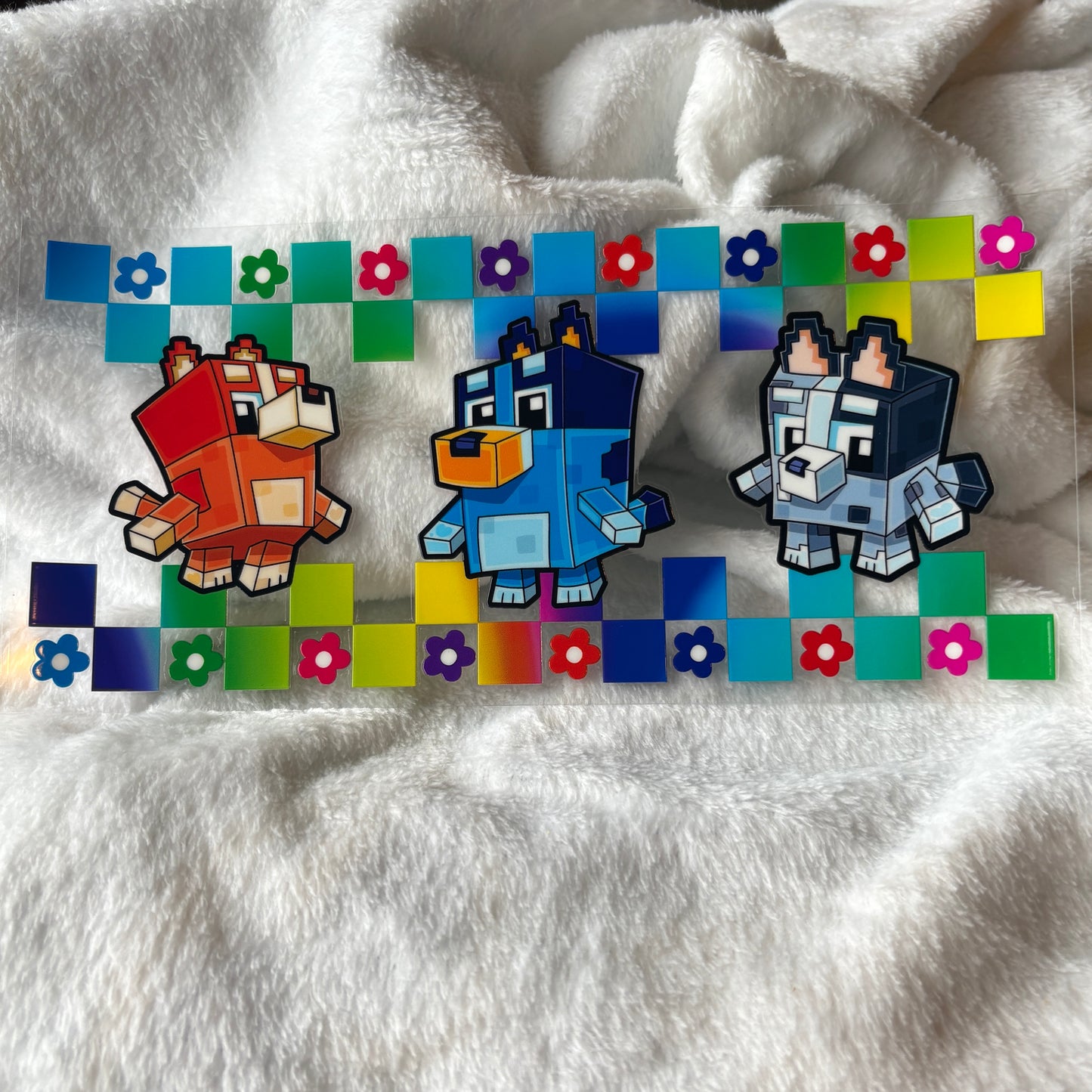 16oz UV DTF Wrap (Double Sided) | Blue Dog Blocks