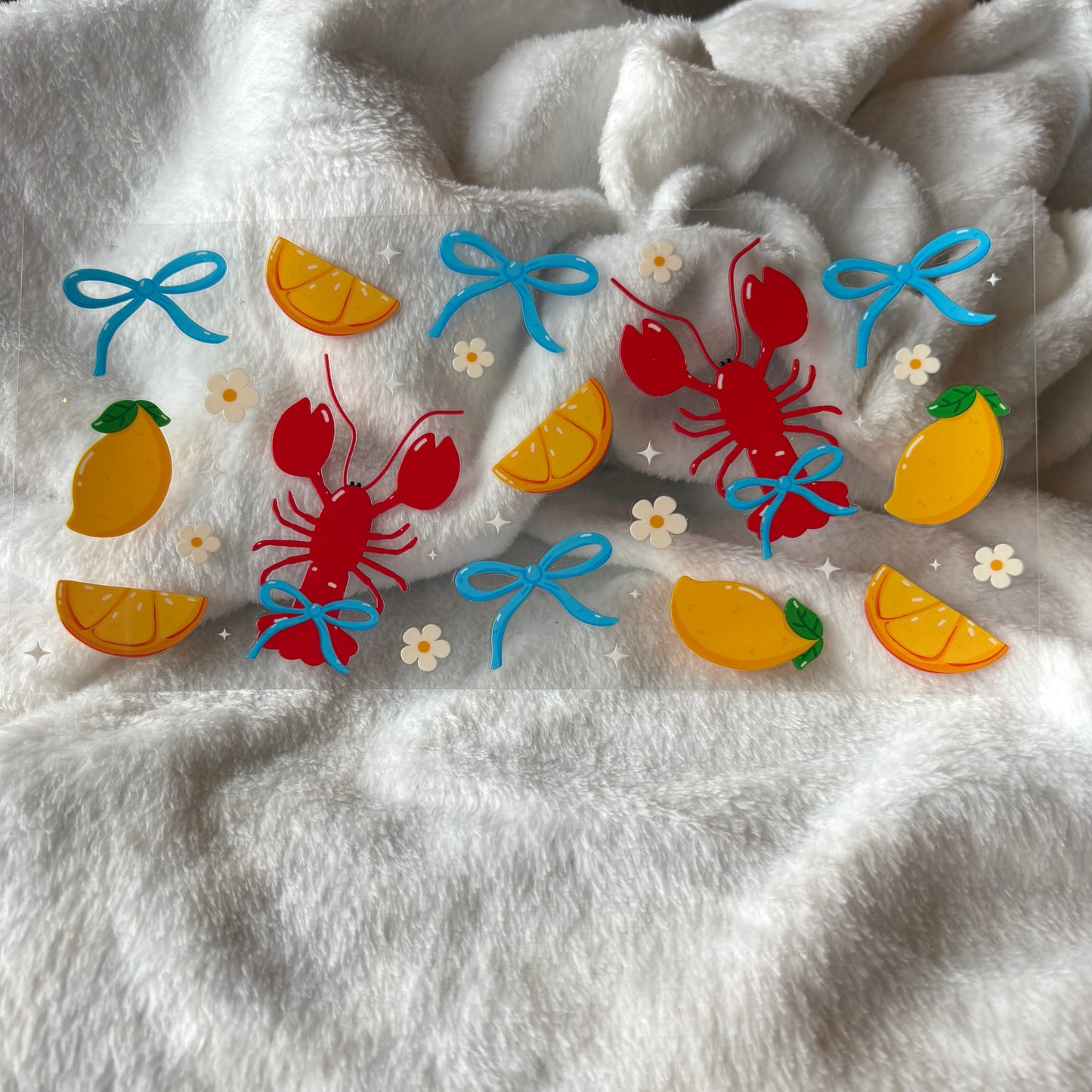16oz UV DTF Wrap (Double Sided) | Pattern Lemon Lobster