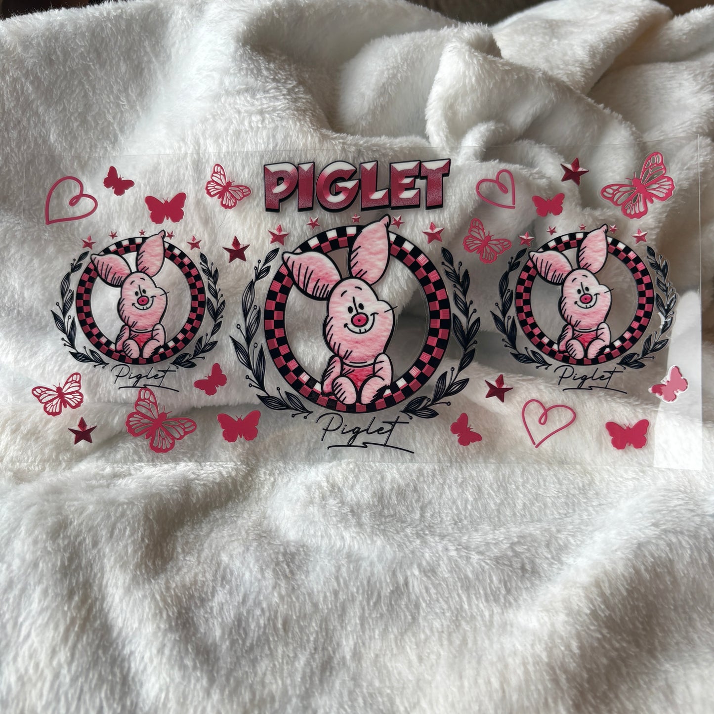 16oz UV DTF Wrap (Double Sided) | Vintage Pig Character