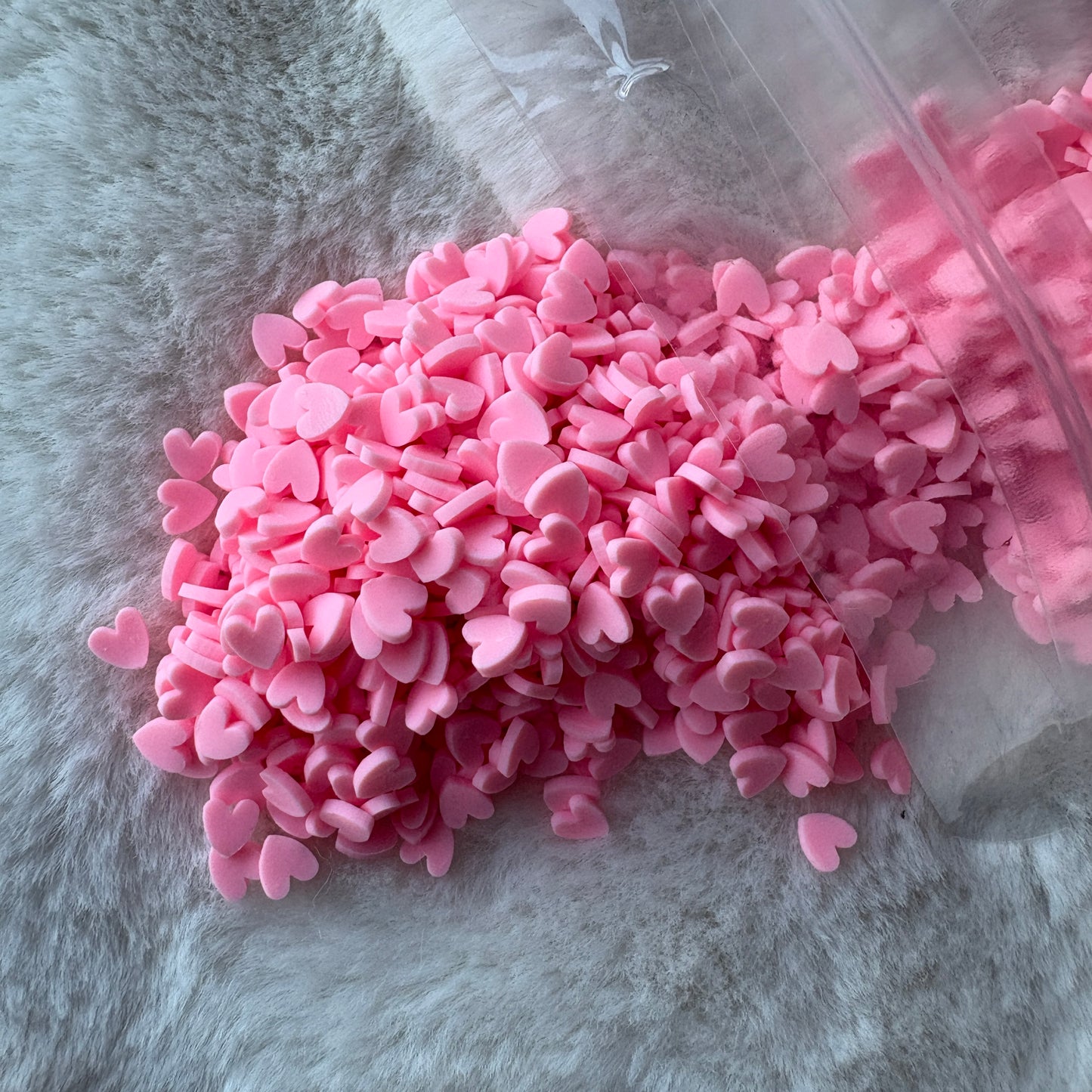 Clay Pieces | Baby Pink Hearts | 50gm