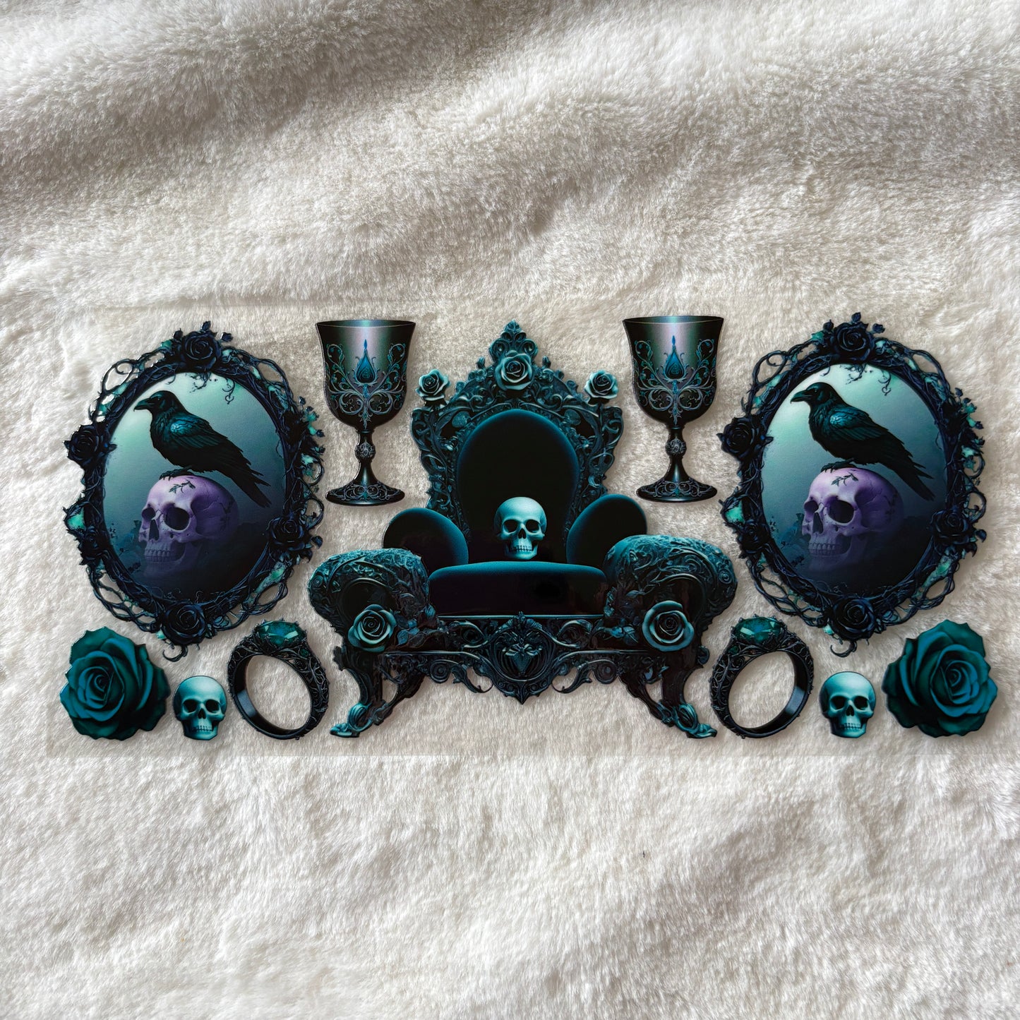 16oz UV DTF Wrap (Double Sided) | Ready To Ship | Witchy Vibe Teal