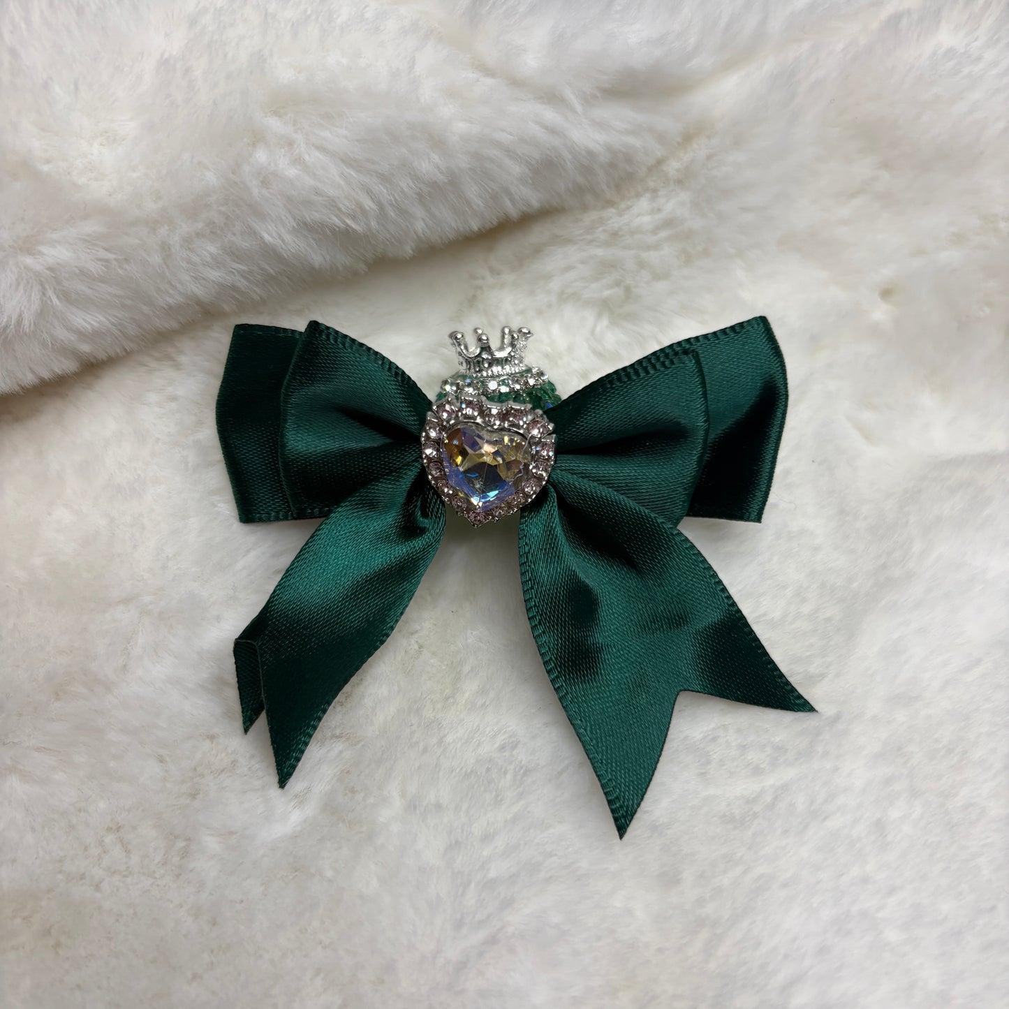 Fancy Bow Bead Heart Gem (1pcs)