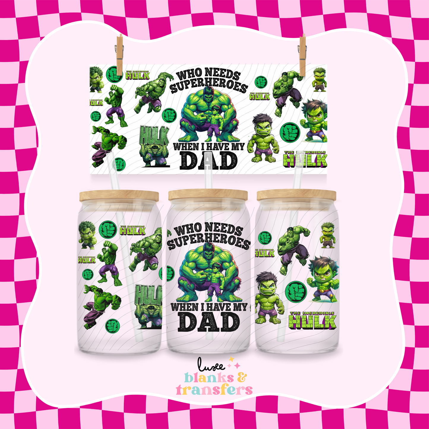 Super Dad UV DTF Wrap (#640)