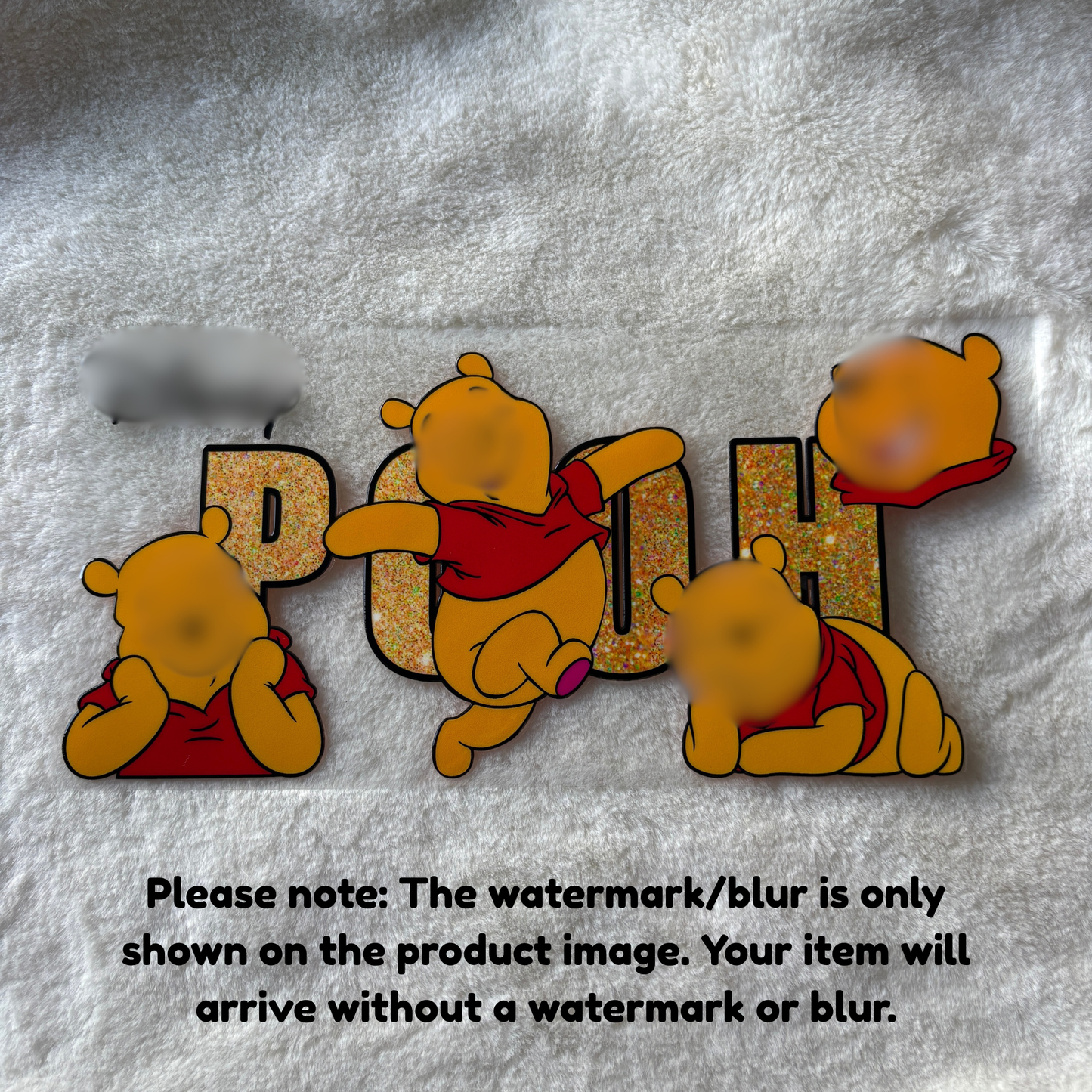 16oz UV DTF Wrap (Double Sided) | Ready To Ship | Sparkle Word Yellow Bear