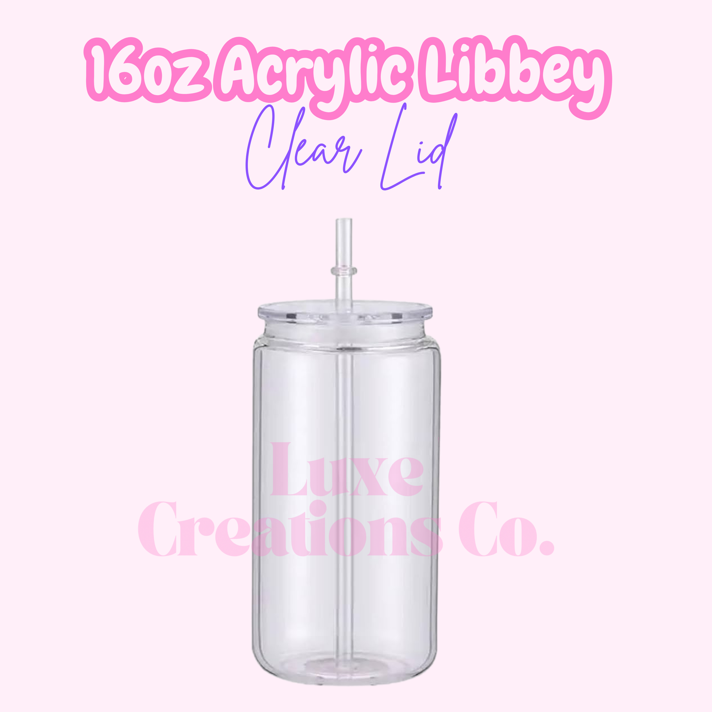 16oz Acrylic Libbey (Clear Lid)