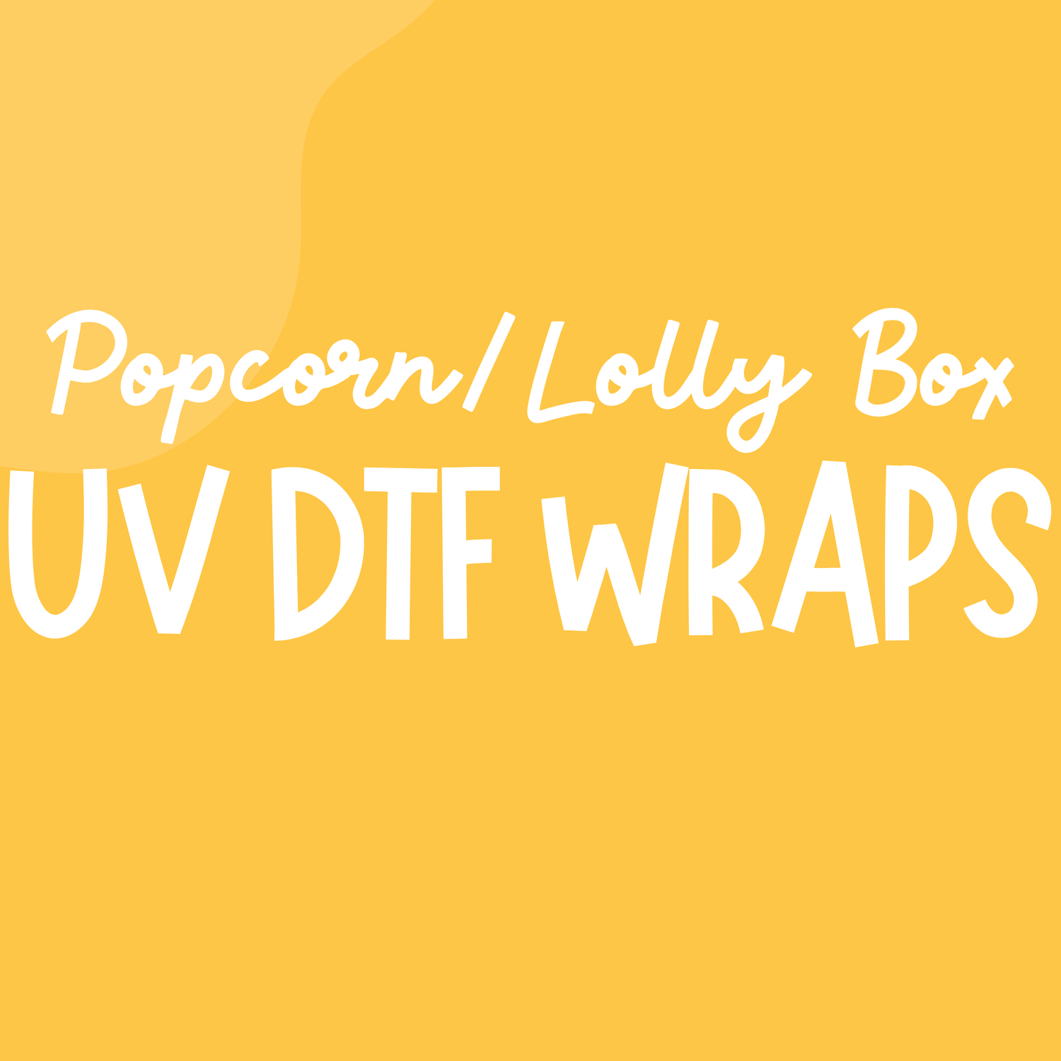 Popcorn/Lolly Box UV DTF Transfers
