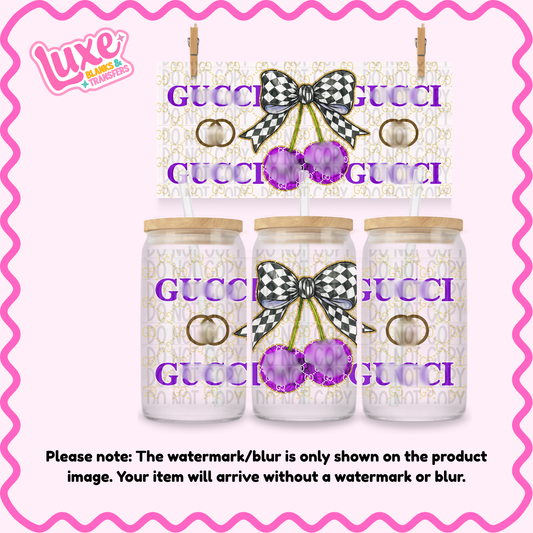 16oz UV DTF Wrap | GG Cherry Disco Purple | #2062