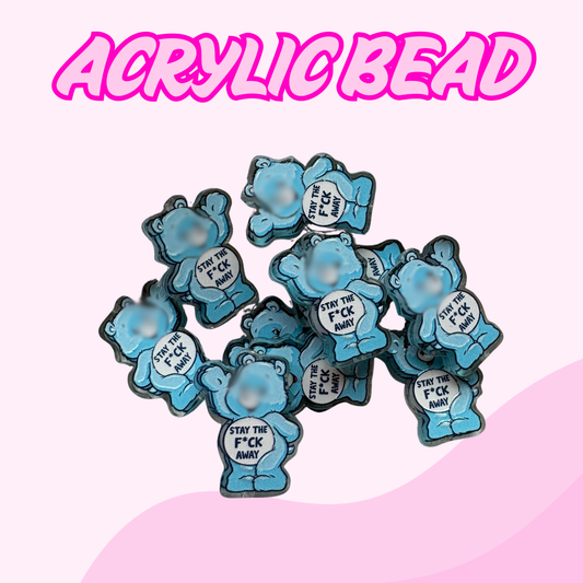 Flatback Acrylic Bead | Stay The F Away