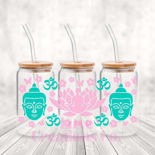 Teal Lotus UV DTF Wrap (#81)