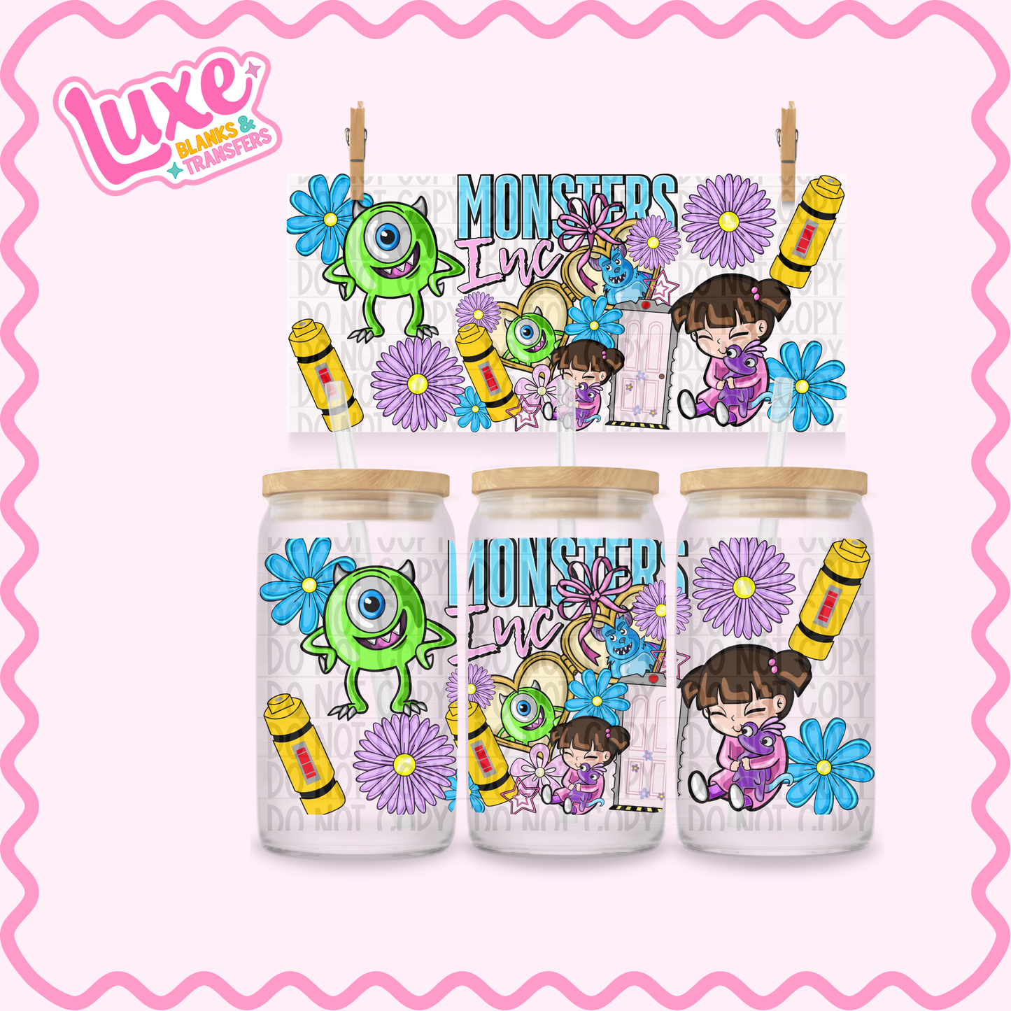 16oz UV DTF Wrap | Monsters Locket | #3467