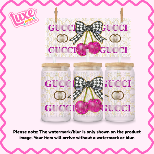 16oz UV DTF Wrap | GG Cherry Disco Pink | #2063
