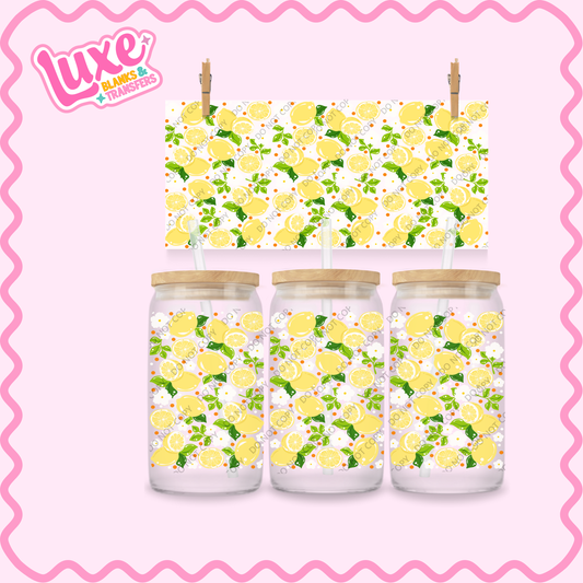 16oz UV DTF Wrap | Lemon Pattern | #2199