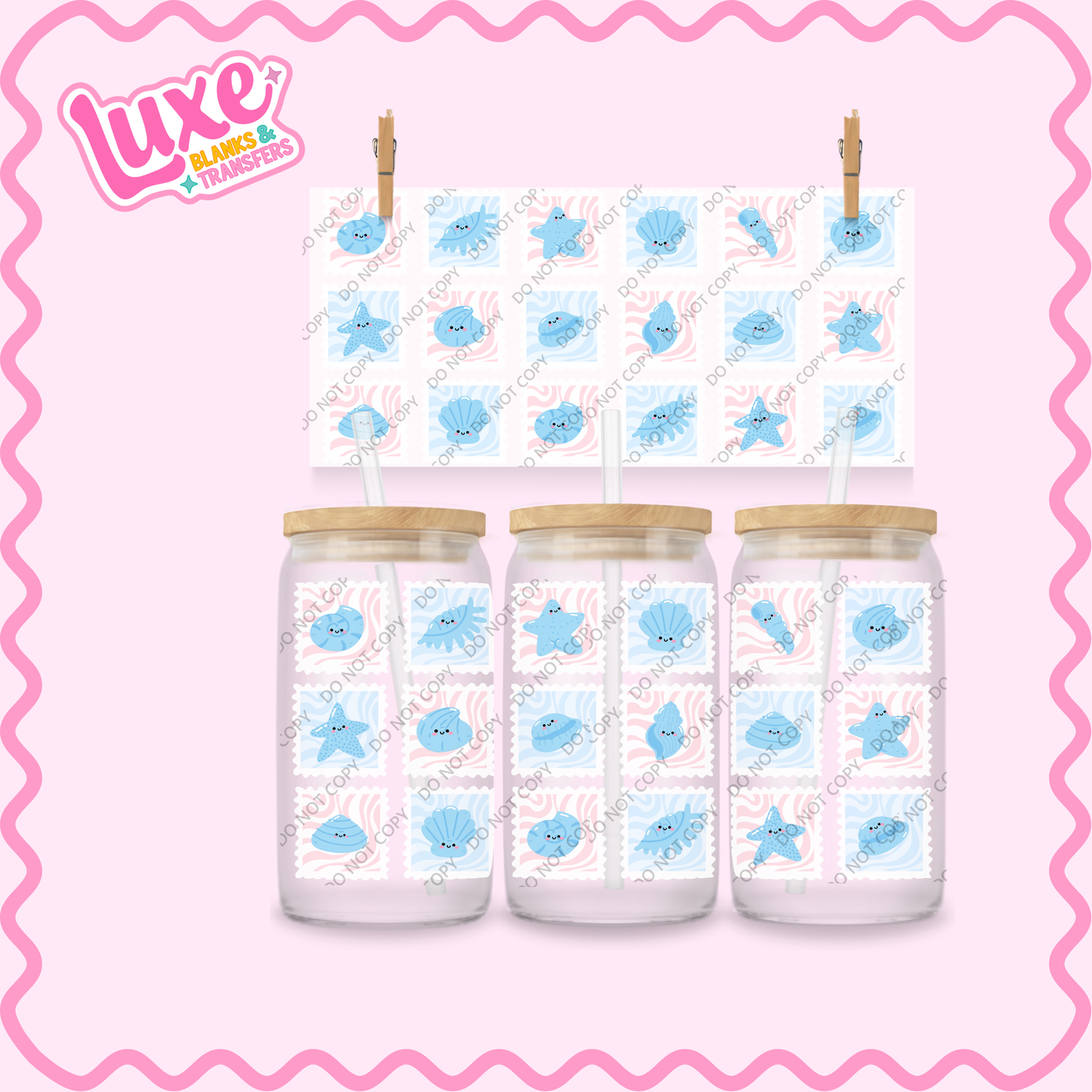 16oz UV DTF Wrap | Coastal Stamps | #2202