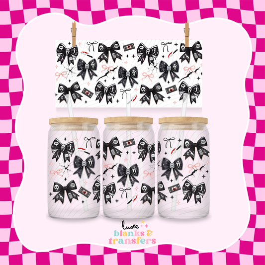 Spooky Black Bows UV DTF Wrap (#382)