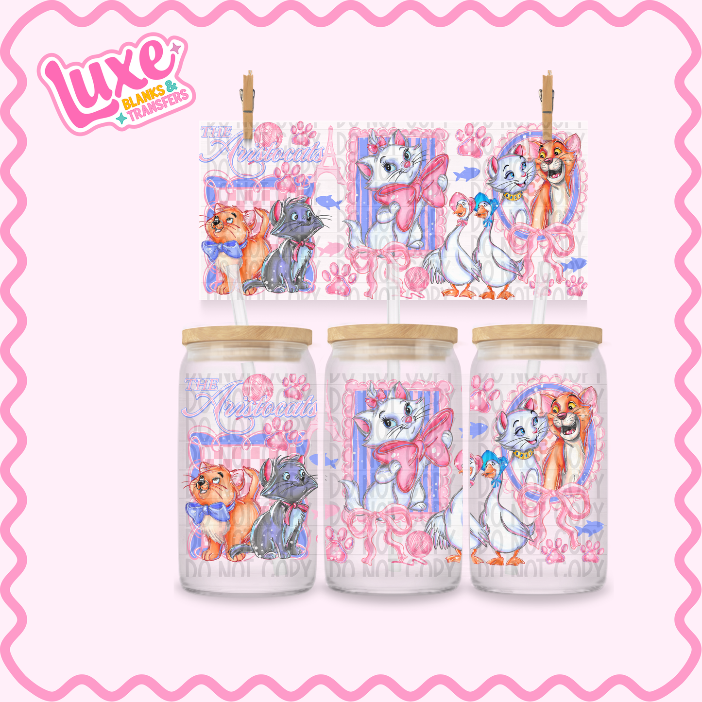 16oz UV DTF Wrap | Cats Movie Characters | #3382