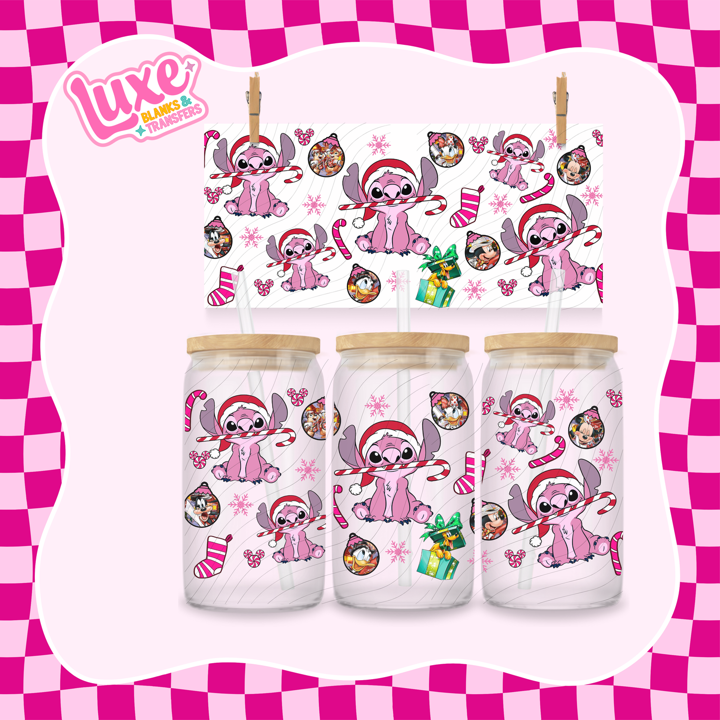 Pink Alien Xmas 4 | UV DTF Wrap | #1127