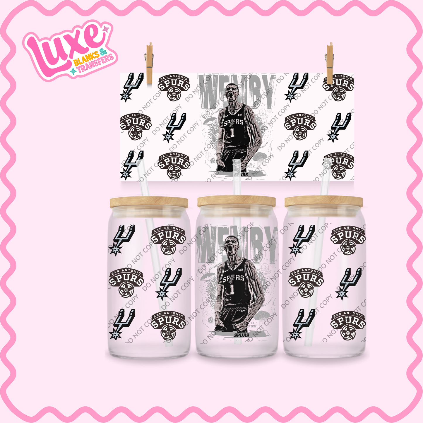 16oz UV DTF Wrap | Wemby Basketball Player NBA Spurs | #2112