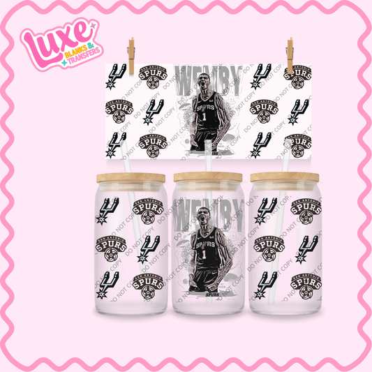 16oz UV DTF Wrap | Wemby Basketball Player NBA Spurs | #2112