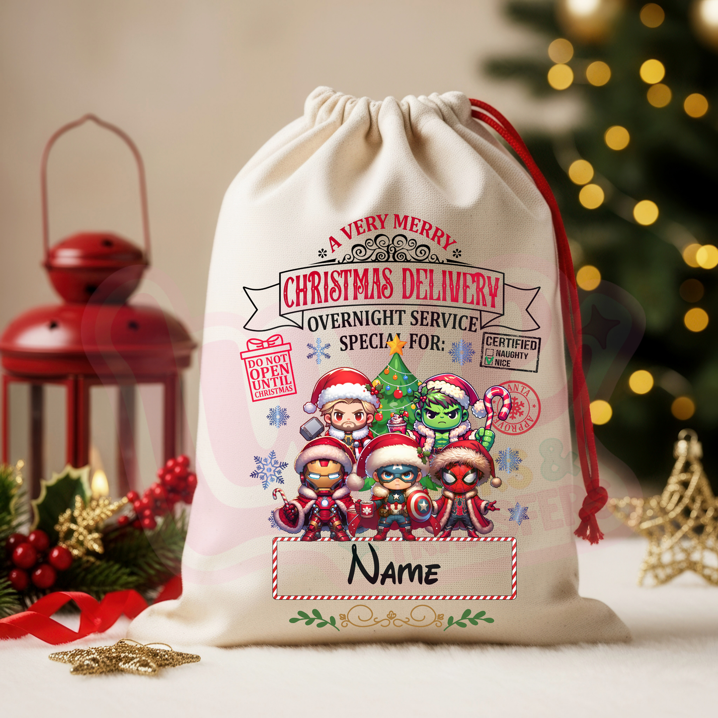 Superheroes | Santa Sack DTF Heat Transfer | #09