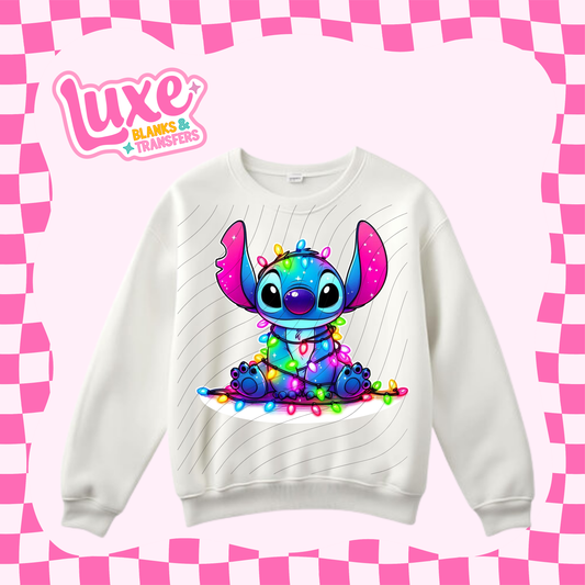 Xmas Blue Alien | DTF Heat Transfer | #110