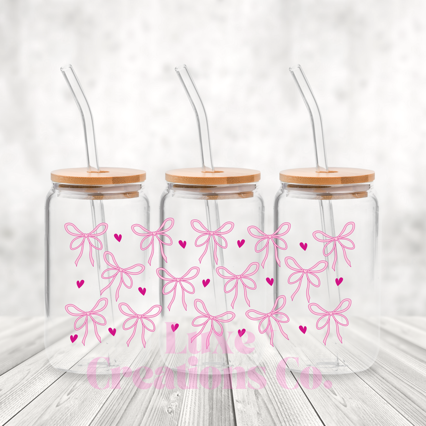 Pink Bow 2 UV DTF Wrap (#72)