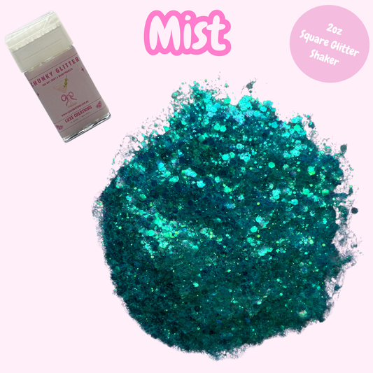 "Mist" Chunky Glitter (2oz Square Glitter Shaker)