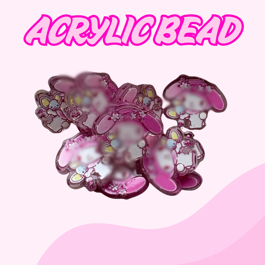 Flatback Acrylic Bead | Pink