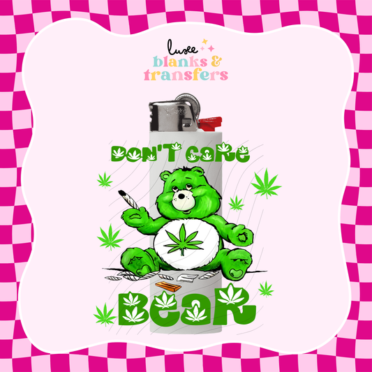 Don't Care Bear UV DTF Lighter Wrap