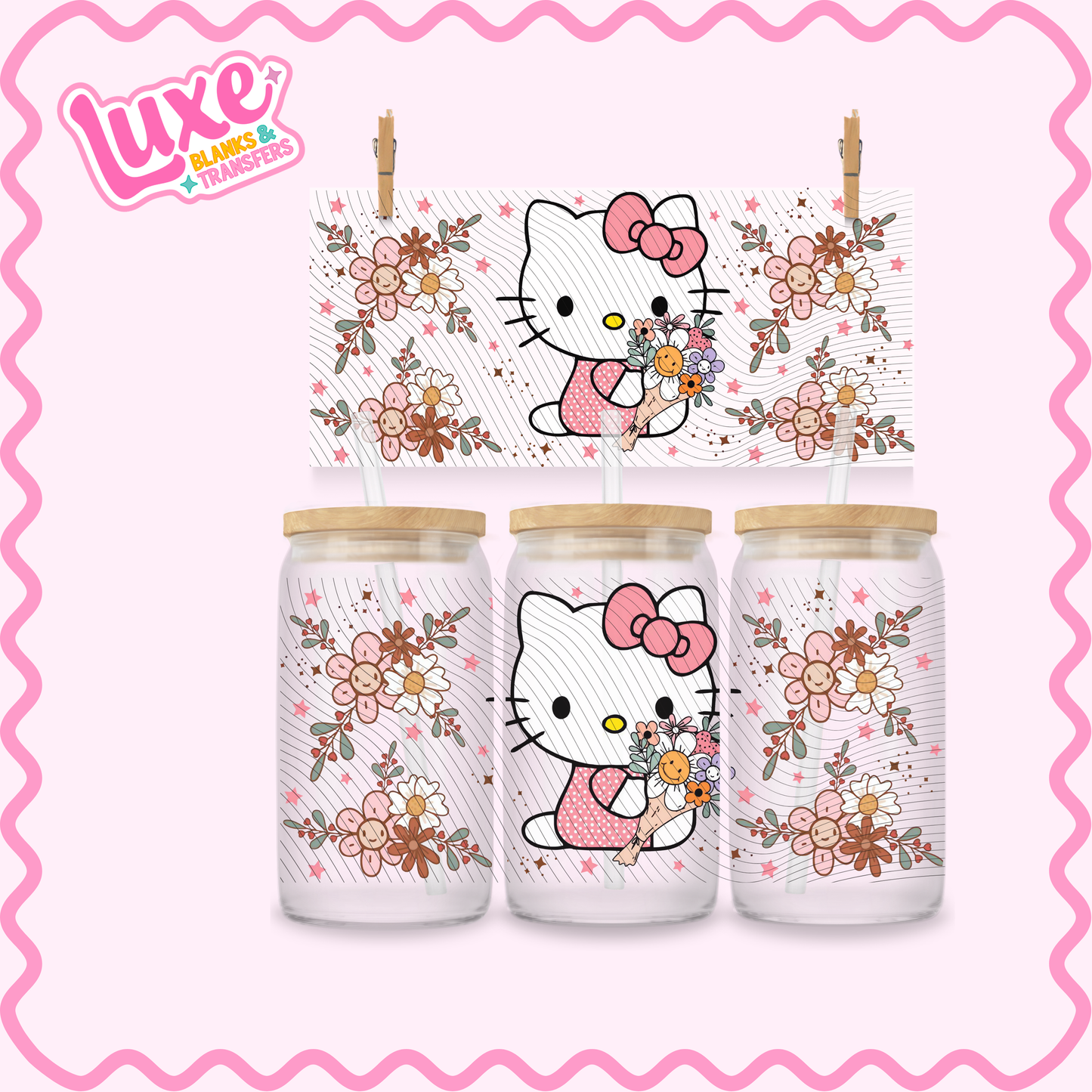 16oz UV DTF Wrap | HK Flowers | #2991
