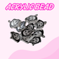 Flatback Acrylic Bead | Ghost