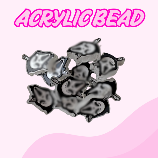 Flatback Acrylic Bead | Ghost