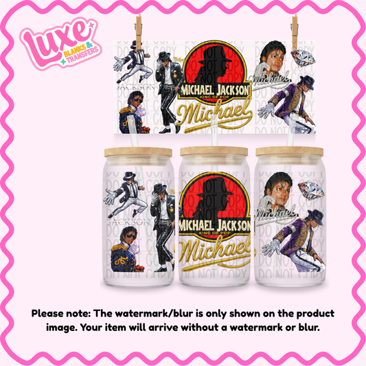 16oz UV DTF Wrap | MJ King of Pop | #3954