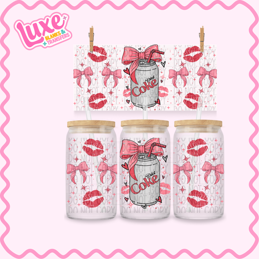 16oz UV DTF Wrap | Diet Cola Bows | #3475