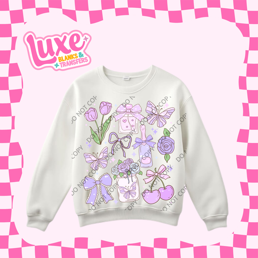 DTF Heat Transfer | Cutesy Coquette Purple | #390