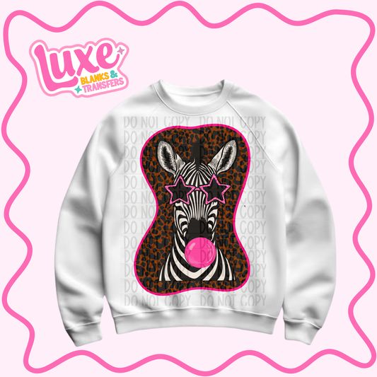 DTF Heat Transfer | Zebra Bubblegum | #1382
