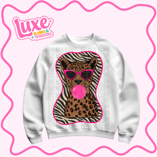 DTF Heat Transfer | Cheetah Bubblegum | #1383