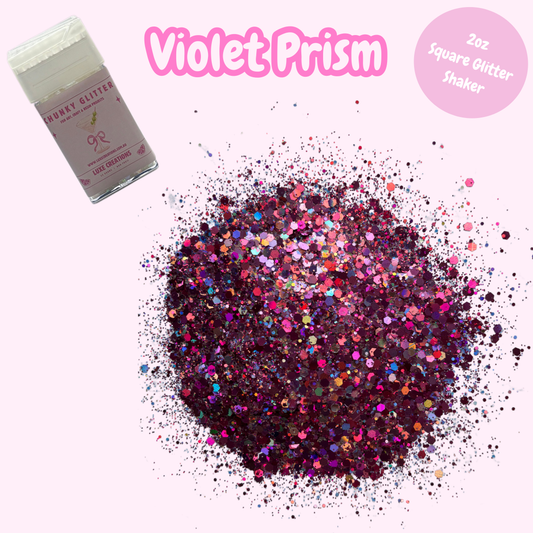 "Violet Prism" Chunky Glitter (2oz Square Glitter Shaker)
