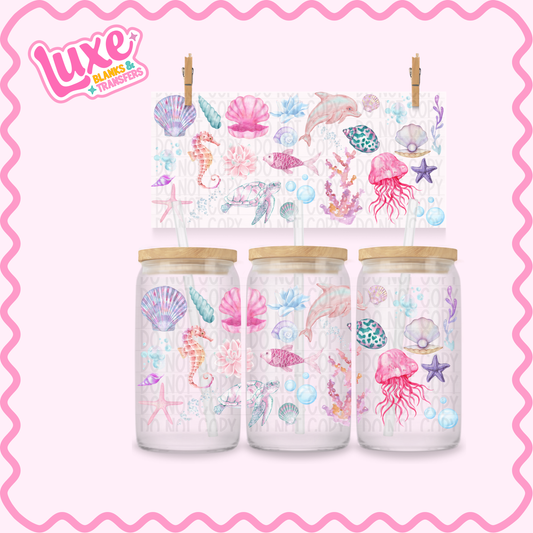 16oz UV DTF Wrap | Cutesy Under The Sea | #2509
