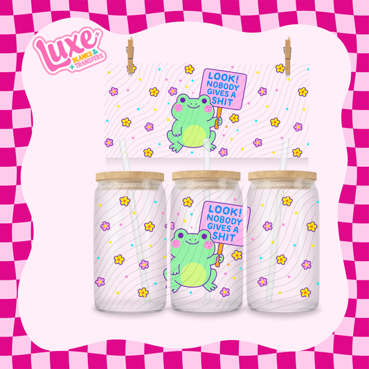 Swear Frog Funny Wrap | 16oz UV DTF Wrap | #1733