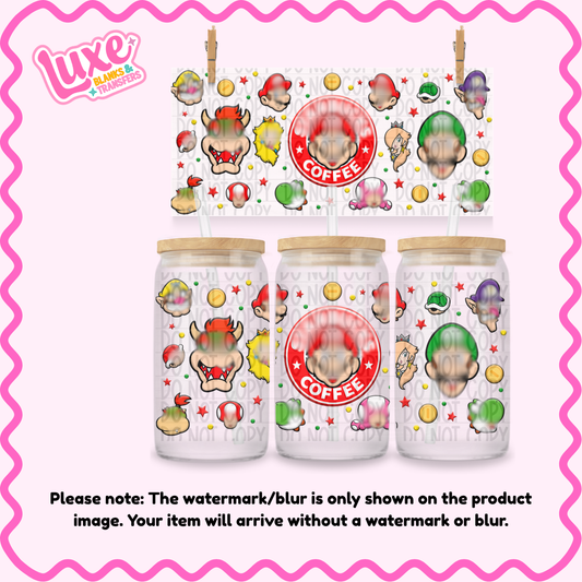 16oz UV DTF Wrap | Game Characters Coffee | #366