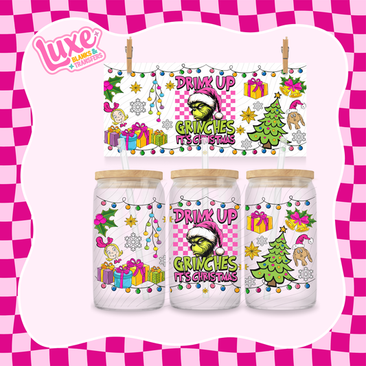Drink Up Xmas | UV DTF Wrap | #1128